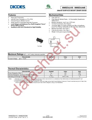 MMBZ5232B-7-F datasheet  